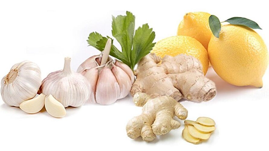 lemon, ginger and garlic to eliminate parasites