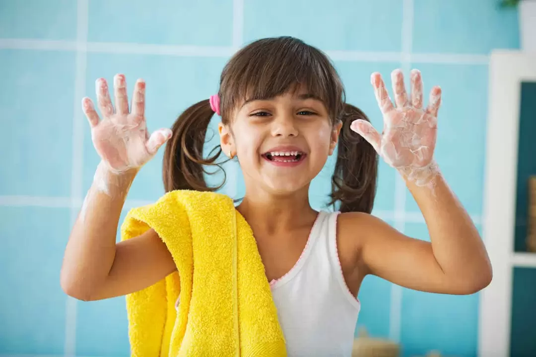 washing hands to prevent worm infections