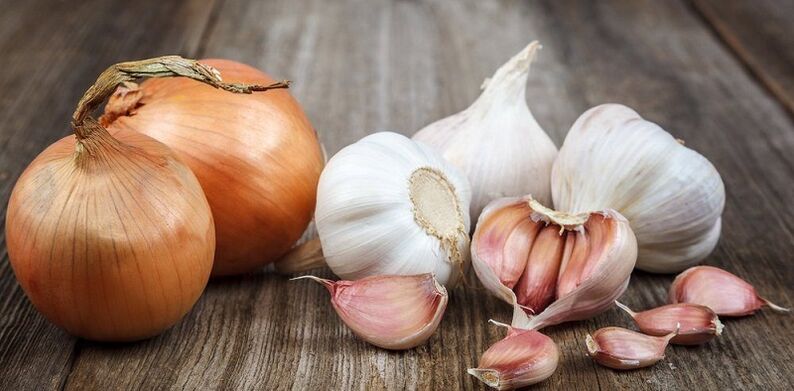garlic and onion to eliminate parasites from the body